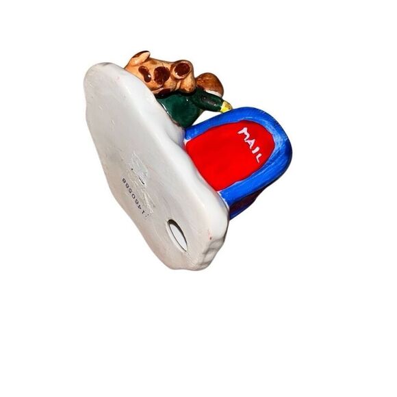 Department Dept 56 Christmas Village accessory Santa’s Mailbox Young Girl Dog 3” - Picture 3 of 3